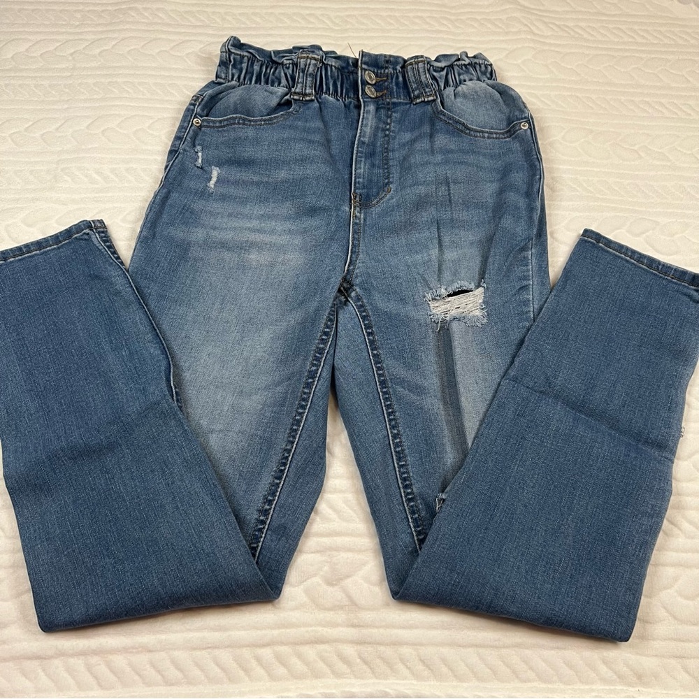 💗 Vanilla Star - Womens Distressed‎ Paperbag Jeans